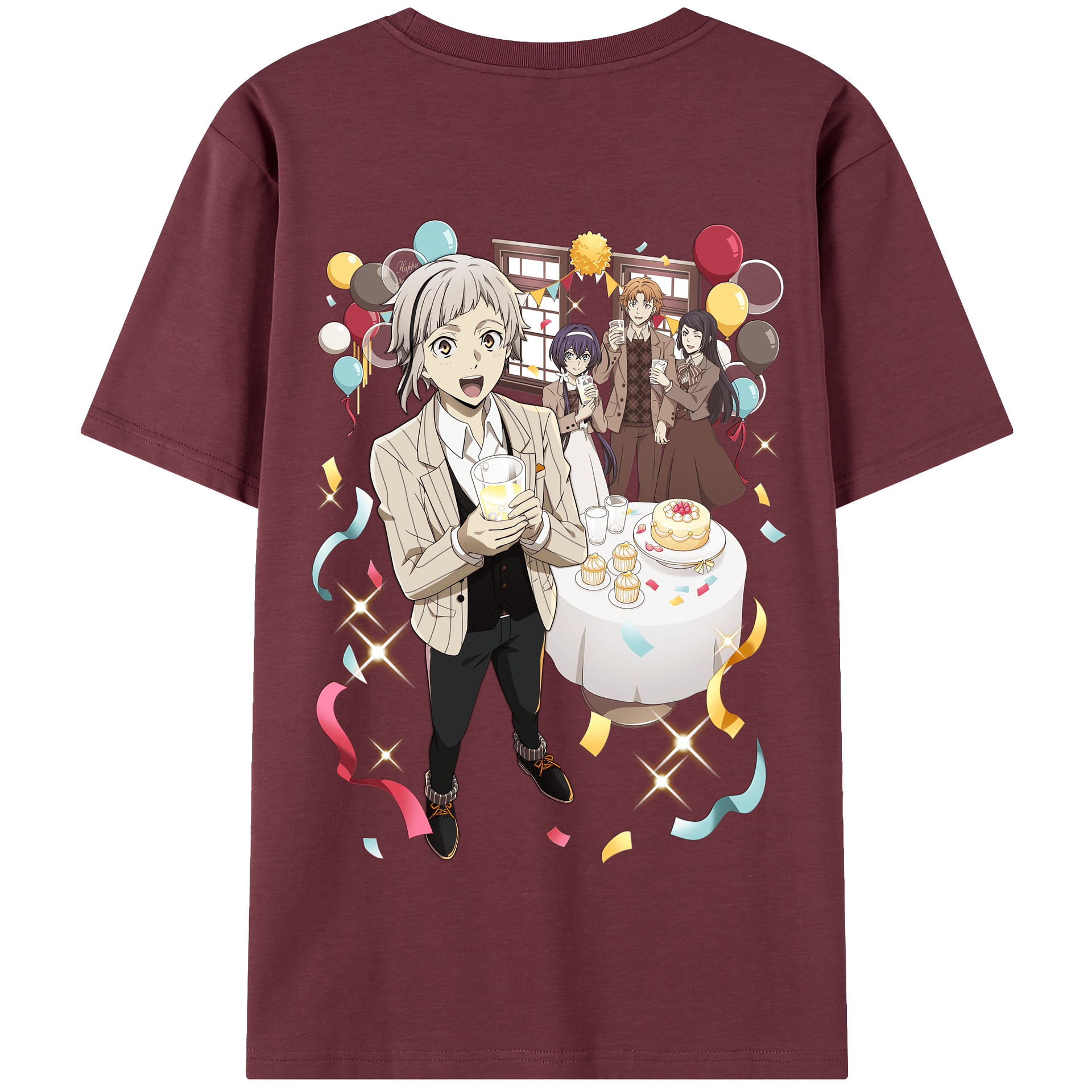 （画像用） 文豪ストレイドッグス Bungo Stray Dogs 綿100％半袖Tシャツ（背面プリント）